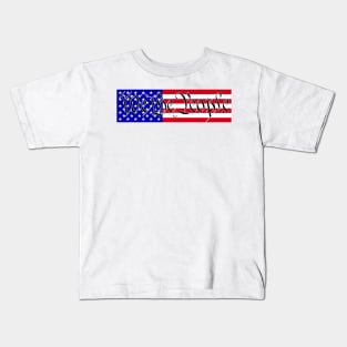 We the People with a Flag Background Kids T-Shirt